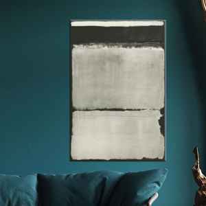Elegante Impresión en Lienzo Minimalista en Blanco y Negro Estilo Rothko, Lienzo Enrollado - Product Image 1
