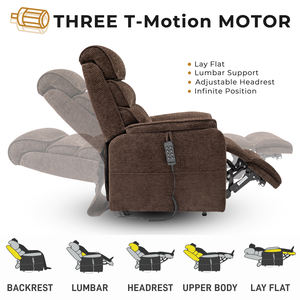 CJSmart Home Silla elevadora reclinable eléctrica para ancianos reposacabezas Power Lumbar Support Lay Flat silla reclinable - Product Image 2