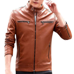 Customized Logo Printing Winter Wear Men Leather Jacket fo man in Different Colors in Wholesale Price - Product Image 3