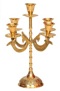 Venta caliente soporte de vela de latón soporte de Pilar acabado dorado para decoración interior del hogar otros candelabros linternas tarros de velas - Product Image 6