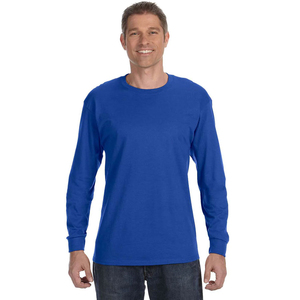 Camiseta de manga larga de estilo informal del mejor vendedor OEM, camisetas de diseñador teñidas lisas con estampado de letras impresas personalizadas - Product Image 1