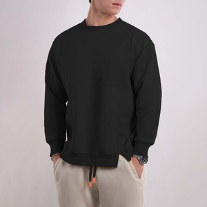 เสื้อฮู้ดคอกลมผู้ชายผ้าฝ้าย 100% สำหรับฤดูหนาว รับผลิตตามแบบ OEM พร้อมโลโก้  แห้งเร็ว ระบายอากาศได้ดี น้ำหนักเบา เป็นมิตรกับสิ่งแวดล้อม สีพื้น - Product Image 3