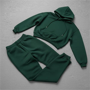 Sweat-shirt à logo imprimé en sérigraphie personnalisé Nouveauté 100% coton Hiver Dentelle Casual Wear Style Hip Hop Deux pièces Survêtements - Product Image 3
