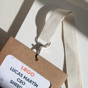 สายคล้องคอผ้าฝ้ายอินทรีย์พร้อมอุปกรณ์ตะขอพิมพ์ลายซิลค์สกรีนวัสดุโพลีเอสเตอร์เป็นมิตรกับสิ่งแวดล้อม - Product Image 5