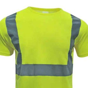 Camisetas de seguridad baratas de media manga 2025, camisetas de seguridad reflectantes de alta visibilidad, camiseta de trabajo con logotipo personalizado para hombre - Product Image 3