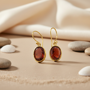 Pendientes de Oro con Rubíes para Mujer, Joyería Elegante con Piedras Preciosas, Idea de Regalo - Product Image 1