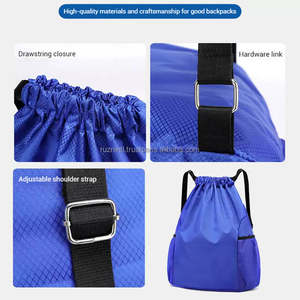 Sac à dos à cordon de serrage imperméable de grande capacité avec logo personnalisé, sac de sport unisexe pour l'entraînement physique, sac de voyage pour étudiants - Product Image 6