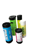 Bolsa de basura de alta resistencia, tamaño personalizado, desechable, con fuelles laterales, para contenedor de pedal, ecológica, reciclable, de HDPE, con sellado estrella en relieve y termosellado