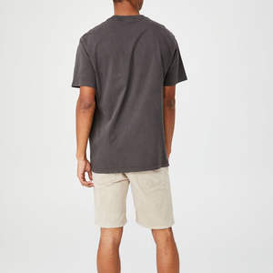 Camiseta personalizada de algodón 100% para hombre, Camiseta holgada de manga corta de gran tamaño con hombros caídos, camiseta de Hip Hop para hombre - Product Image 4