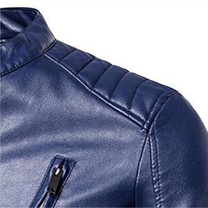 Veste en cuir pour homme, col montant, fourrure de mouton, imperméable, style urbain, personnalisable avec logo, vente en gros OEM, haute qualité - Product Image 6