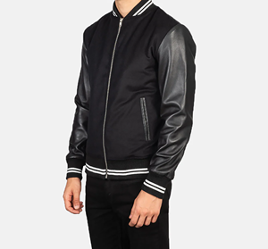 Veste Letterman Varsity en laine et cuir robuste, parfaite pour toutes les saisons, veste de baseball universitaire pour hommes - Product Image 4