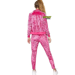 Survêtement en velours respirant et durable pour femmes et enfants, 2 pièces, haute qualité, prix bas, utilisation à domicile, couleur et taille personnalisables, OEM - Product Image 5