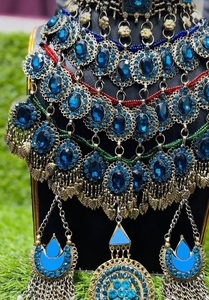 Ensemble de bijoux de mariage afghan de haute qualité conception personnalisée multicolore pour les fiançailles de fête nouveau Design bijoux en acier inoxydable - Product Image 4