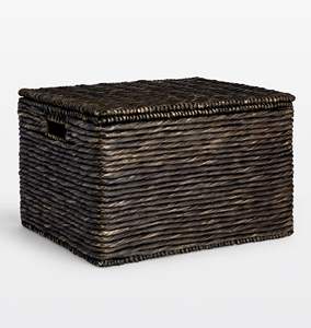 L35 W28 H20cm New Water Hyacinth Wicker Rectangle Basket With Handles for <b>Kitchen</b>, Livingroom or Bathroom OEM ODM - Product Image 4
