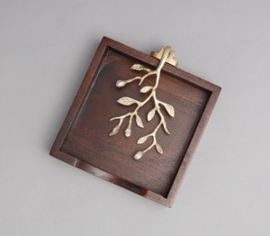 Feuilles avec bourgeon porte-serviettes porte-serviettes décoratif porte-serviettes porte-mouchoirs de table bureau à domicile accessoires de table à manger - Product Image 3
