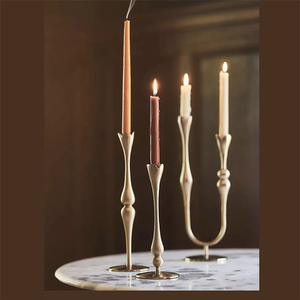 Bougeoir paon en fonte d'aluminium or antique pour la maison mariage événement éclairage de table décoration bougeoir - Product Image 6