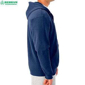 Sweat-shirts pour hommes 2024, à fermeture éclair, confortables, en molleton de coton, en tissu éponge français, respirants, à séchage rapide, brodés, coupe classique, nouveaux - Product Image 2
