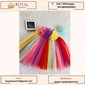 Dễ thương búp bê <span class=keywords><strong>Net</strong></span> partywear trẻ em choàng ăn mặc của Hoàng Gia xuất khẩu - Product Image 2