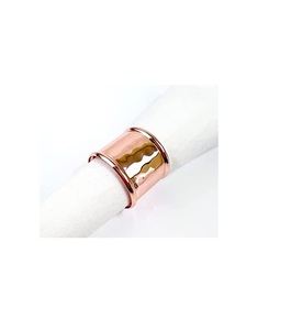 Stylish rustic handmade bronze metal napkin <b>ring</b> elegant accessory for farmhouse <b>family</b> dinners parties or seasonal celebrations - Product Image 2