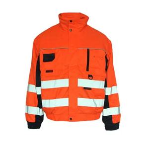 Durable Windproof Polyester Thermal Outerwear Work Jacket <b>Pants</b> Fluorescent Orange Black Double Layer Safety Jacket <b>Hi</b> <b>Vis</b> - Product Image 3