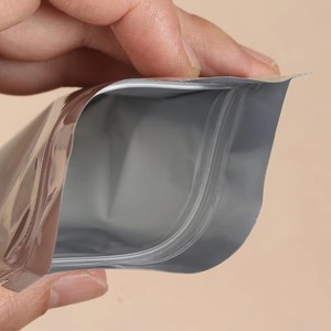 High Quality Moisture Proof Stand Up Pouch One Side Transparent One Side Aluminum Foil Resealable Zipper <b>Bag</b> for Food Packaging - Product Image 3