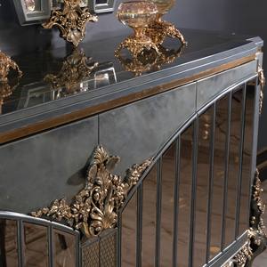 Ensemble de salle à manger en bois de qualité supérieure avec mobilier de salle à manger incurvé extensible au design minimaliste moderne pour chambre à coucher et salon - Product Image 5