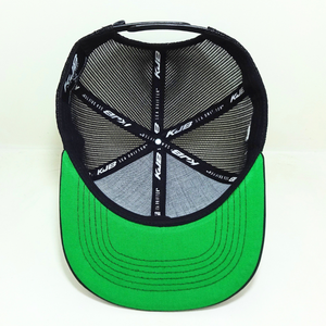 Chapeaux de camionneur brodés de Snapback 6 casquettes structurées par panneau couleur d'underbrim personnalisée bandes intérieures imprimées grises/noires fermeture de Snapback - Product Image 5