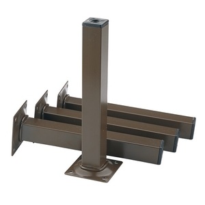 ELEMENT SYSTEM Chrome-Plated Furniture Leg 25 X 25 mm 150 mm Height with Screw-On <b>Plate</b> 4 Pieces/ Set for Shelving Units - Product Image 1