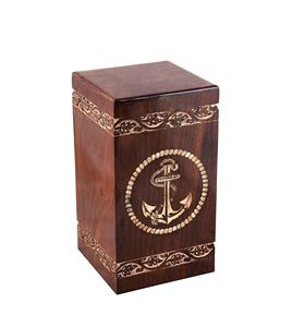 Rosewood Cremation <b>Urns</b> for Human Ashes Adult <b>Large</b> - Wooden Burial <b>Urn</b> for Columbarium (250 Cubic Inches - RW Anchor) - Product Image 3