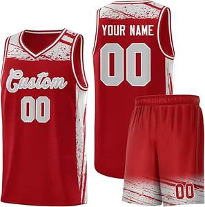 Uniforme de baloncesto para hombre recién llegado de alta calidad, diseño OEM, Jersey de manga corta, uniforme de baloncesto para hombre a la venta - Product Image 1