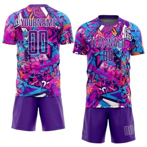 2025 Tendance Haute Qualité 100% Polyester Écologique Séchage Rapide Respirant Football Porter Dernier Football Uniforme Adultes Court - Product Image 1