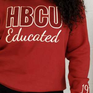 HBCU-Sudadera Delta Educated Chenille con cuello redondo, sudadera Premium Fleece Sorority Apparel Greek DST Maroon Pride Winter Top - Product Image 6