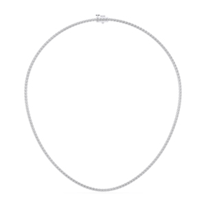 Collar DE TENIS clásico de diamantes de corte redondo de moissanita de 7,00 quilates de 17 pulgadas hecho en oro macizo de 10K,14K,18K - Product Image 6