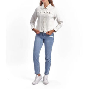Fabricant de vestes en jean en coton pour femmes sur mesure, lavage pigmenté, OEM, veste en jean pour femmes sur mesure - Product Image 6