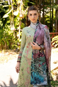 2025 nueva moda mujer seda Salwar Kameez Formal pakistaní césped trajes para fiestas verano césped vestido al por mayor por Qj Impex - Product Image 6