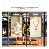 Écran d'affichage numérique double face sur pied LCD haute luminosité avec animation pour la publicité en vitrine de magasin de détail
