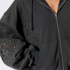 Sweat à capuche avec broderie personnalisée de haute qualité Sweat à capuche surdimensionné - Product Image 5