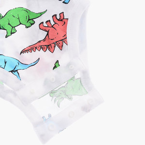 ชุดรอมเปอร์พิมพ์ลายทั้งตัวและมีฮู้ดพิมพ์โลโก้มีฮู้ดซิปปิดด้านหน้าแขนกุดหลากสี - Product Image 6