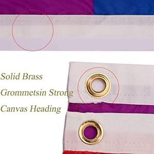 Pack of 2 <b>Rainbow</b> Gay Pride Flag, LGBT Lesbian 35Ft Banner, Stripe Outdoor Flags, Fade Resistant Durable Polyester with 2 - Product Image 6