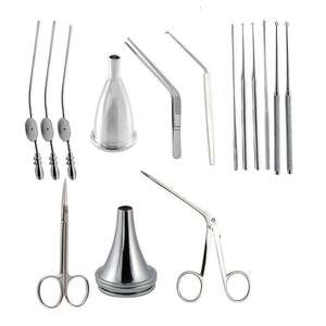 Lot de 20 instruments de chirurgie ORL réutilisables en acier inoxydable pour myringotomie, avec plateau de stérilisation, pour le traitement des infections de l'oreille moyenne - Product Image 3