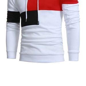 Otoño Invierno Hombres Slim Fit Ropa deportiva Corte personalizado XS Tamaño Blanco Fleece Hoodie Jogging Patrón impreso Cuello con capucha de moda - Product Image 4