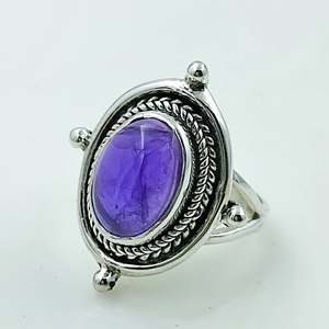 Handmade Women's Amethyst 925 Sterling Silver <b>Ring</b> Trendy Bezel Setting <b>Sizes</b> 4 to 13 US Perfect Gift - Product Image 2