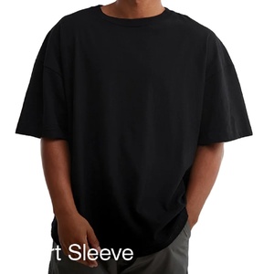 Camiseta de algodón 100% de alta calidad para hombre, camiseta de manga corta para correr ajustada, sostenible, de gran tamaño, en blanco, 180gsm, camiseta de bajo precio para hombre - Product Image 1