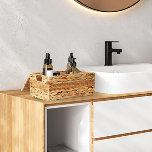 Venta al por mayor caja de regalo de jacinto de agua tejida a mano plegable contenedor hecho a mano natural ecológico en Vietnam - Product Image 3