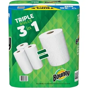 Купить бумажные полотенца большого размера-6 тройных рулонов (что эквивалентно 18 обычным рулонов)-белые впитывающие полотенца премиум-класса