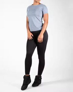 Camiseta Deportiva Personalizada al por Mayor para Mujer, Lisa, de Manga Corta, para Impresión por Serigrafía, Bordado de Logotipo, Camisetas Deportivas para Gimnasio - Product Image 2