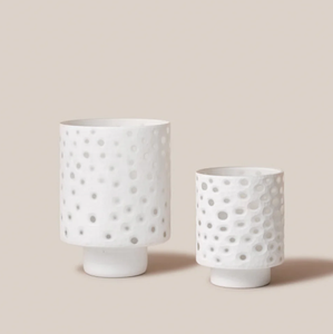 Diseño de grabado con recubrimiento de polvo blanco, huracán hecho a mano para decoración del hogar, decoración de boda, decoración de eventos, Navidad - Product Image 3