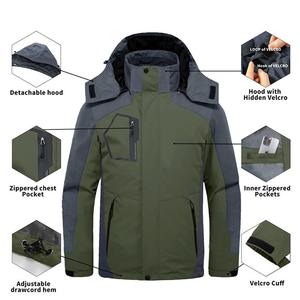 Veste de ski d'hiver pour hommes imperméable chaud neige col montant coupe-vent respirant extérieur polaire doublure toile tissu - Product Image 3