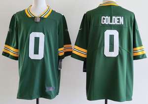 ชุดเสื้อเจอร์ซีย์กรีนเบย์แพ็คเกอร์สคุณภาพสูง ปี 2026 สำหรับ # 8 จอช จาคอบส์ เสื้อฟุตบอลชายอเมริกัน ระบายอากาศได้ดี ไซส์ใหญ่ แบบสั้น - Product Image 4