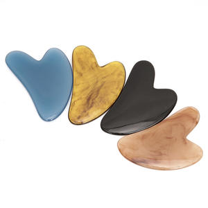 Guasha alat pijat Resin berbentuk hati, papan kerokan seluruh tubuh wajah perawatan kulit SPA terapi akupuntur perawatan Titik - Product Image 2